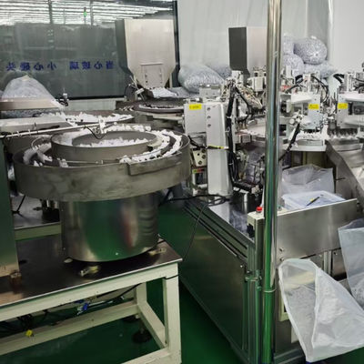 Fully Automatic Infusion Cap Assembly Machine with 4000-12000 Caps Per Hour Vibration Disc Infeed and Flat Welding Surface
