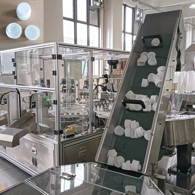 Harga yang bagus Perlengkapan sehari-hari Mesin perakitan Pengguna-Friendly Operasi PLC Control Untuk cuci deterjen botol tutup Mesin penggiling otomatis on line