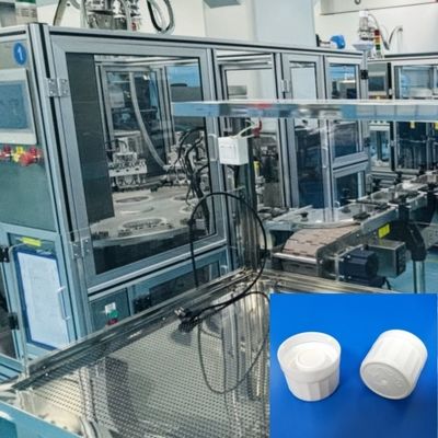 Harga yang bagus Mesin Perakitan Tutup Desiccant Silica Gel Kinerja Stabil Kontrol Plc Kontrol Jarak Jauh on line