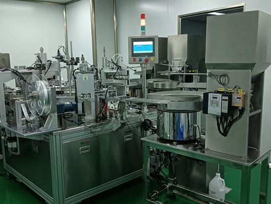 Harga yang bagus Mesin perakitan produk medis otomatis untuk konektor infus Iodophor Cap on line