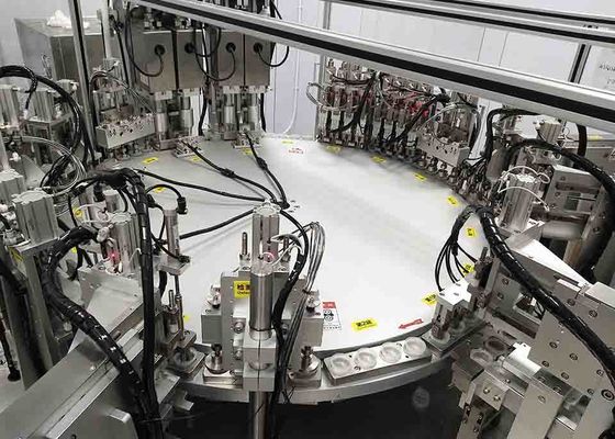 Harga yang bagus Empat Station Cap Assembly Machine Double Lipat Botol Industri Capper on line