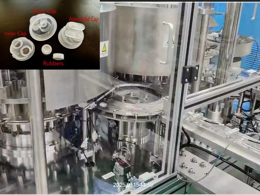 Mesin perakitan Euro Cap tipe mekanik untuk plastik IV infus tutup lipat ganda dengan presisi tinggi dan tingkat produk berkualitas tinggi