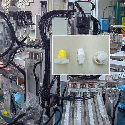 Harga yang bagus Non-standar Otomatis Cap Screwing Machine Vibrating Disk Feeding Terbagi dalam Arah Mesin putar Jenis Operasi on line