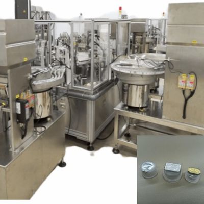 Harga yang bagus Mesin Pemasangan Penutup Peel-foil Infusi PE PP yang sepenuhnya otomatis dengan Servo Motor dan Indexing Drive on line