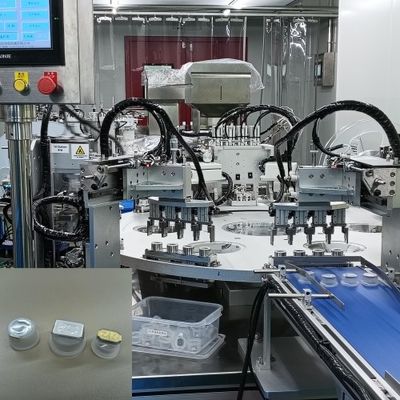 Harga yang bagus Mesin perakitan Euro Cap untuk penutup film infus dengan kontrol PLC on line