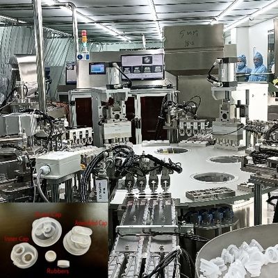 Baja tahan karat dan paduan aluminium Euro Cap Double Port Cap Mesin perakitan Mesin putar Jenis Kapasitas tinggi