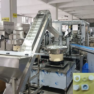 High Flexibility Milk Helicopter Cap Assembly Machine With Index Motion Operation Type (Mesin perakitan Helikopi susu dengan fleksibilitas tinggi dengan tipe operasi gerakan indeks)