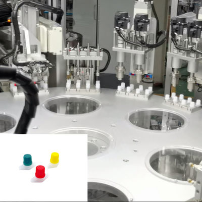 Harga yang bagus Mesin Perakitan Tutup Jelly Otomatis dengan Tombol Berhenti Darurat Inspeksi 100% dan Sensor Keamanan untuk Tutup Deterjen Laundry on line
