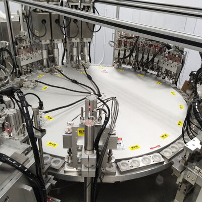 Harga yang bagus Otomatis Euro Cap Assembly Machine dengan PLC Control Touch Screen, Konstruksi stainless steel untuk 1500-8500pcs / jam Infusion Cap Produksi on line